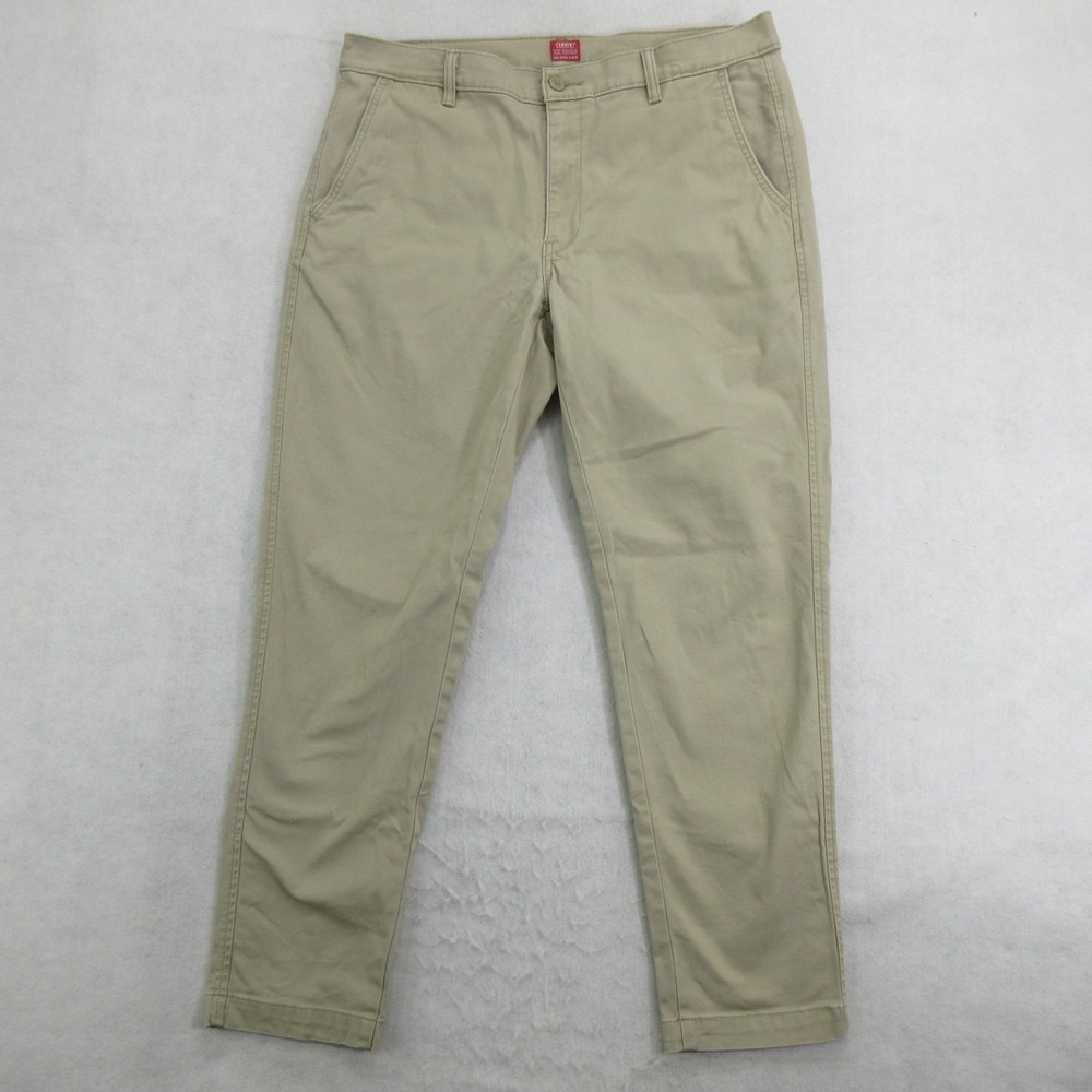 Levis Mens XX Chino Relaxed Taper Pants W34 L30 Beige Waterless Stretch